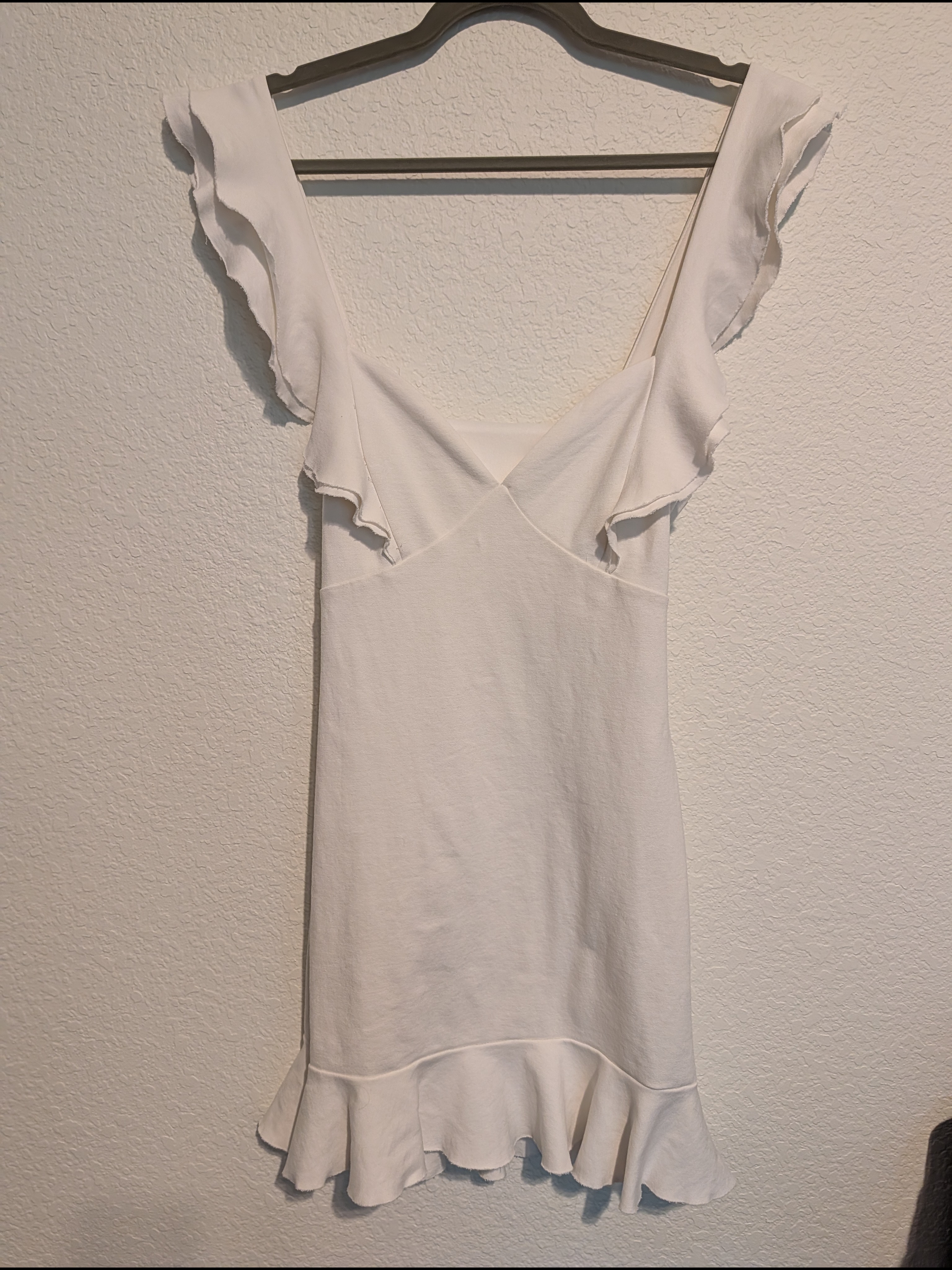 Blue Blush White Satin Brand Label
